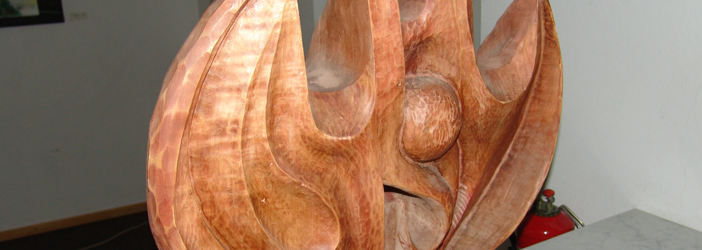 Franz Polgar-Hermann, Holz-Skulptur, Detail